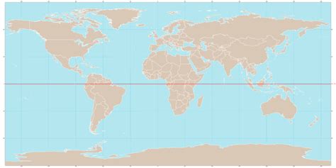 Image: World map with equator