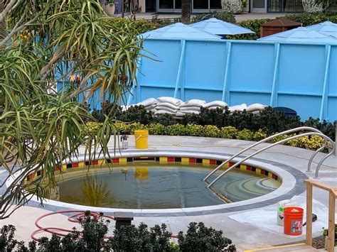 PHOTO REPORT: Disneyland Hotel Pool Refurbishment Update at Disneyland Resort - WDW News Today