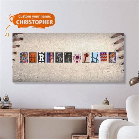 Christopher Canvas Name Art Painting Custom You Name frame - basketbal – GiftLab