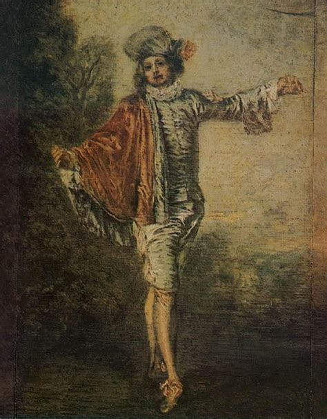 ROCOCO~ Antoine Watteau, L'Indifferent, ca. 1716. Oil on canvas, 10" X 7". Louvre, Paris. | Ap ...