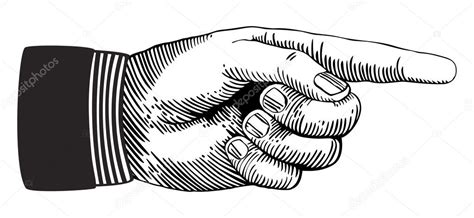 Pointing finger — Stock Vector © studio #3158343