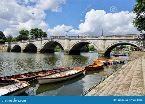 Richmond bridge, London stock image. Image of stone - 150597453