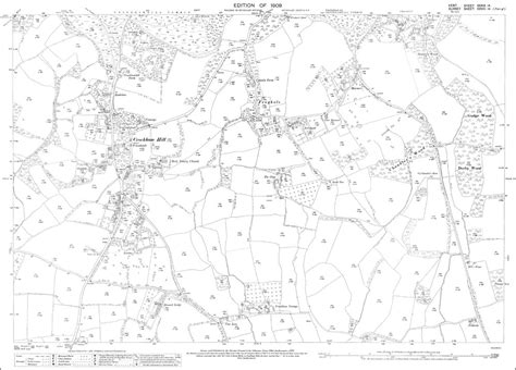 Old map of Crockham Hill and Froghole in 1909