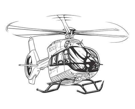 Black and white rescuers helicopter vector clip art 6115736 Vector Art at Vecteezy