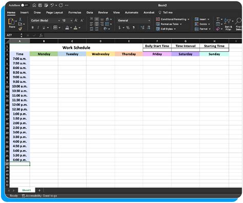 Creating a Work Schedule in Excel: 10 Simple Steps + Template