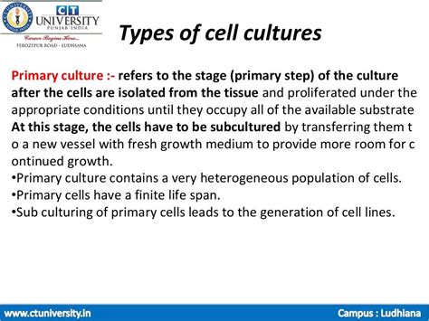 Cell culture and its types