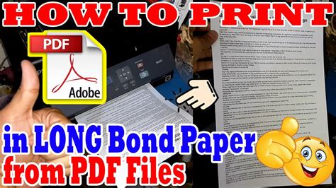 How to Print in Long Bond Paper from PDF Files - YouTube