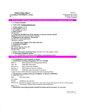 Fillable Online Safety Data Sheet According to 19072006EC Article Fax Email Print - pdfFiller