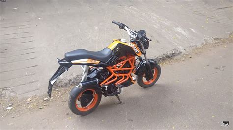 TVS Scooty Pep+ modified to look like a KTM Duke 125