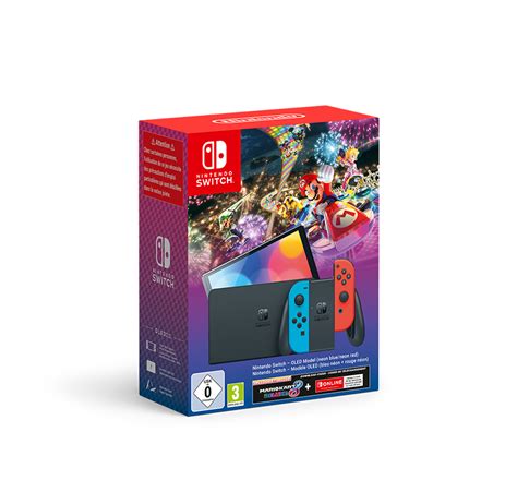 Nintendo Switch – OLED Model (Neon Blue/Neon Red) - Mario Kart 8 Delux