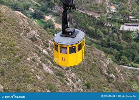 Montserrat, Spain - September 21, 2021: Cable Car Cabin that Goes Up To ...