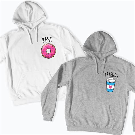 Best Friends Matching Hoodies Matching Couple Shirt Donut