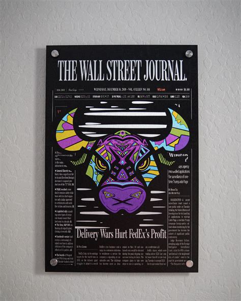 Wall Street Bull Aluminum Art (Vertical) – Techbuds Apparel