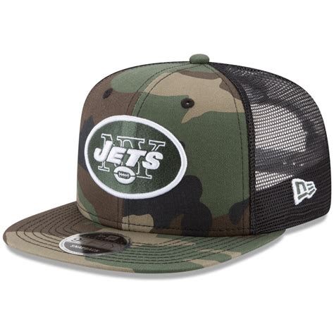 New Era New York Jets Woodland Camo/Black Trucker 9FIFTY Snapback ...