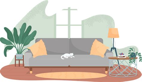 Best Premium Contemporary living room Illustration download in PNG ...