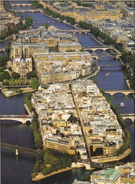 Ile Saint Louis | Paris city, Aerial photography, France travel