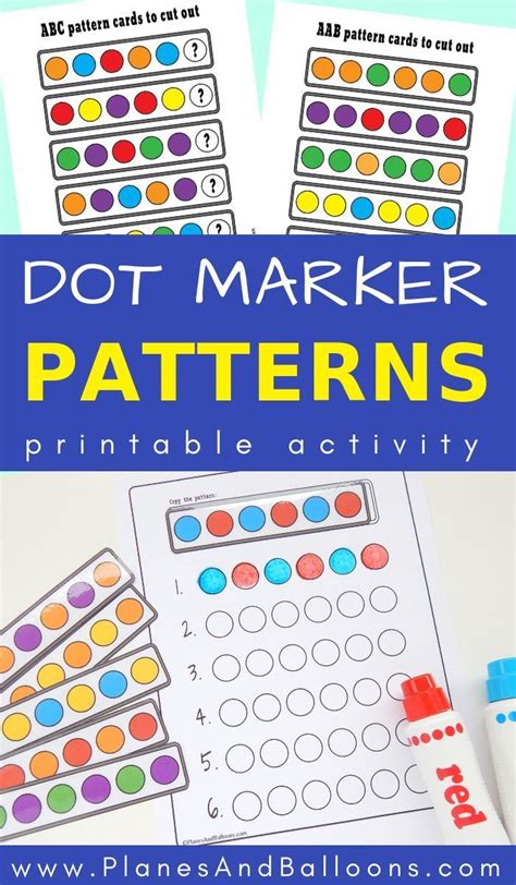 Do A Dot Marker Patterns Activity For Preschoolers | Preschool pattern worksheets, Pattern ...