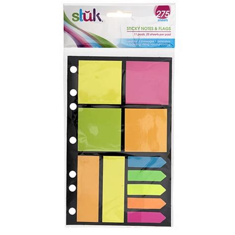 51815 - Note Sticky Mixed Shapes Sizes 25 Sheets x 11pads Total 275sh ...