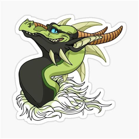 "Clever dragon" Sticker for Sale by LeundraArt | Redbubble