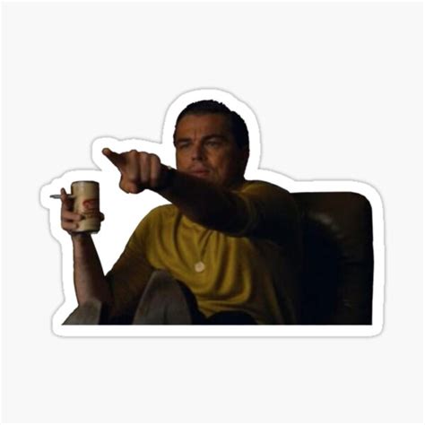 "Leo Pointing Meme" Sticker by MemeGirl7 | Redbubble