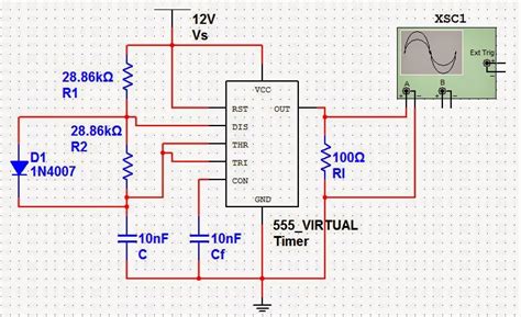 Square wave generator using 555 IC