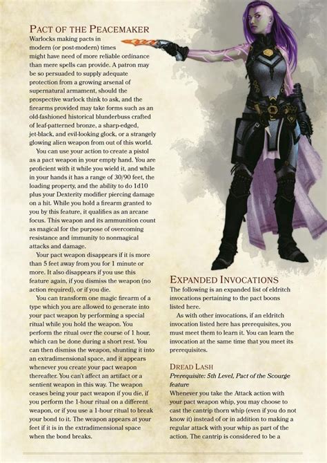 DnD 5e Homebrew — Warlock Pact Boons and Invocations by... | Dnd 5e ...