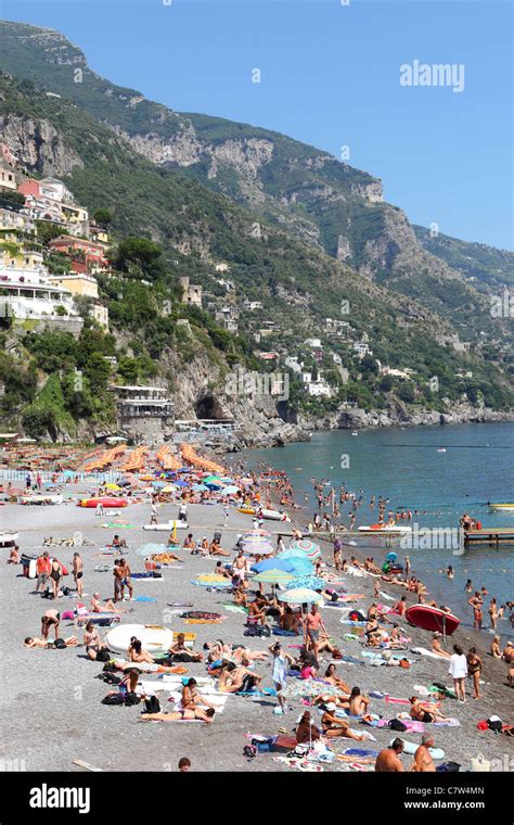 Italy, Campania, Amalfi Coast, Positano, Marina Grande beach Stock Photo - Alamy