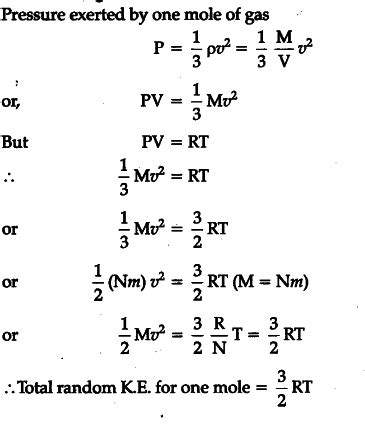 Calculate the average kinetic energy for one molecule of gas at ...