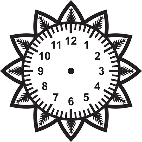 Clock face flower design 4791112 Vector Art at Vecteezy