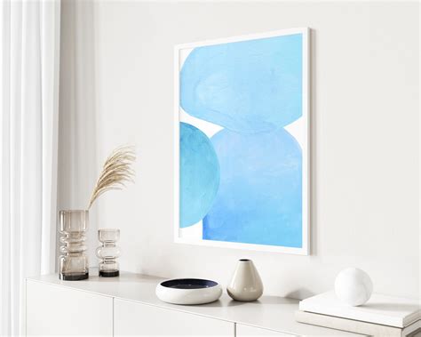 Sky Blue Painting Prints Printable Wall Art Abstract Color - Etsy