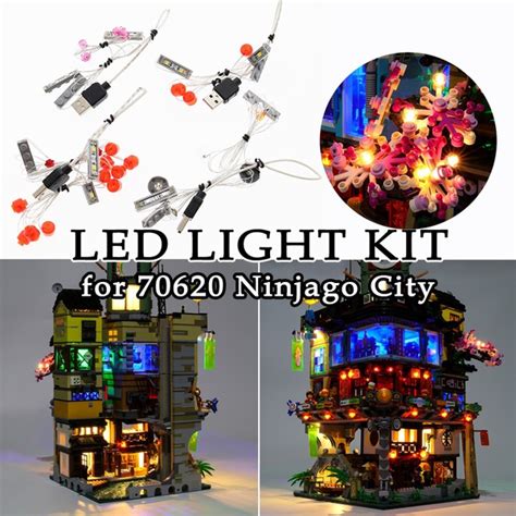 LED Light Kit Only for Lego 70620 Ninjago City MOC Building Block LED ...