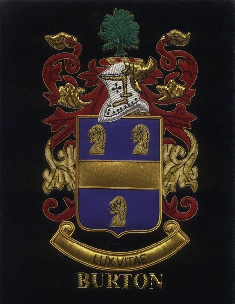 Burton Family Crest / Burton Coat of arms