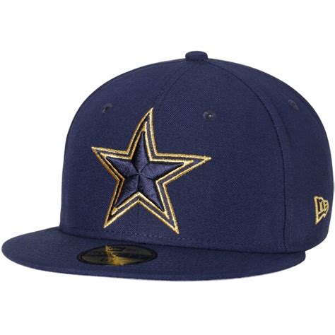 Dallas Cowboys New Era Finest Fitted 59FIFTY Hat - Navy - Fanatics.com