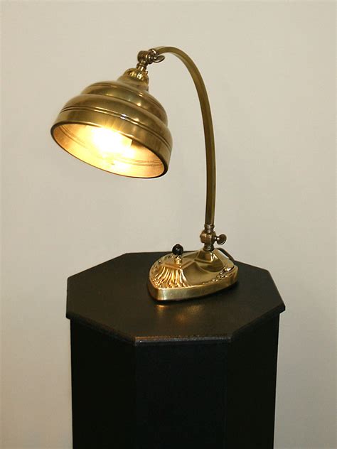 Vintage Brass Desk Lamp w/ Adjustable Arm & Ornate Base, c. 1940 | Restoration Lighting Gallery