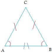 Base angles theorem proof