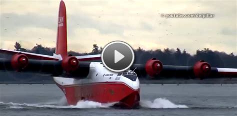 VIDEO: Awesome Demonstration Of A Giant Martin Mars Water Bomber in Richmond, B.C - Skilled ...