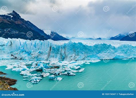 View of Perito Moreno Glacier with Iceberg Floating in Argentina Lake Stock Image - Image of ...