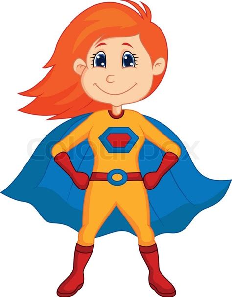 Vector illustration of Superhero kid ... | Stock vector | Colourbox