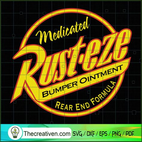 Medicated Rust-Eze Bumper Ointment Rear End Formula SVG, Rust-eze Logo ...