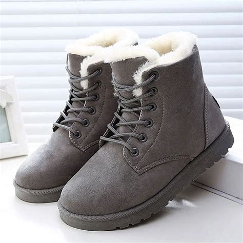 2017 Women Boots Snow Warm Winter Boots Fashion Women Shoes Ankle Boots ...