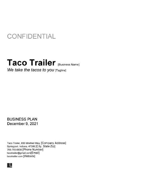 Free Food Truck Business Plan Template & Sample | PDF & Word