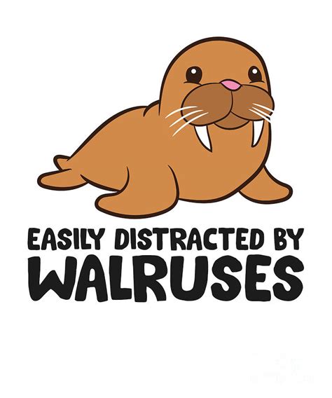 Easily Distracted By Walruses Funny Walrus Tapestry - Textile by EQ ...