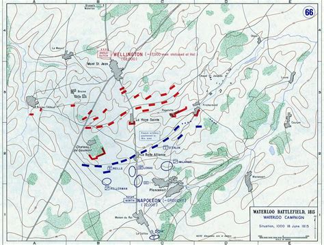 Map - Waterloo Battlefield, 1815