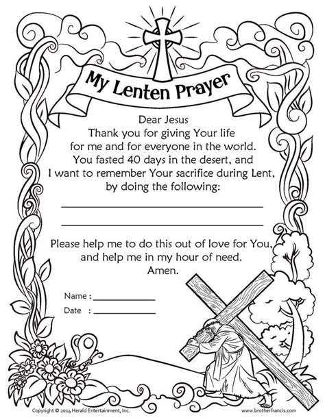 Download and Print - My Lenten Prayer | Catholic lent, Lent, Lenten ...