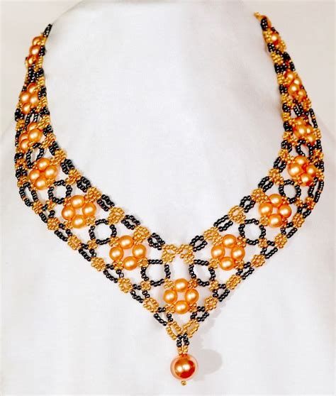 Free pattern for beautiful beaded necklace Margaret | Beads Magic | Necklace patterns, Beaded ...