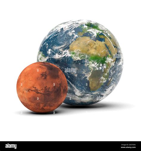 Earth mars comparison Cut Out Stock Images & Pictures - Alamy