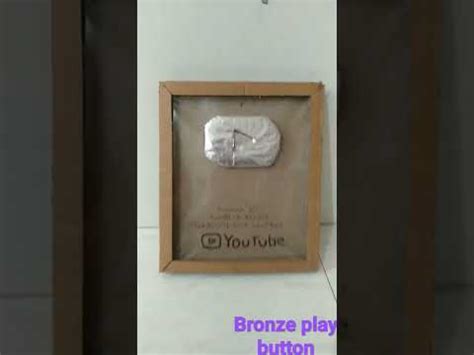 bronze play button from cardboard at home - YouTube