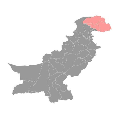 Gilgit Baltistan region map, administrative territory of Pakistan ...