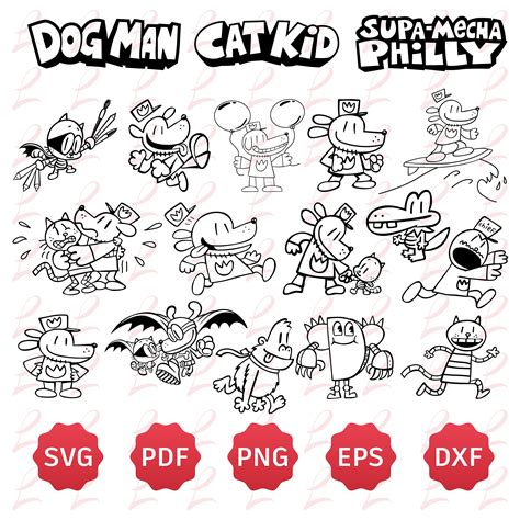 Dog Man Svg Bundle Dog Police Man Svg Cat Kid Svg Supa - Etsy UK