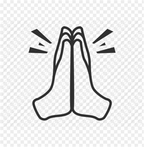 Hand Emoji Clipart Pray - Prayer Hands Emoji Vector PNG Transparent With Clear Background ID ...